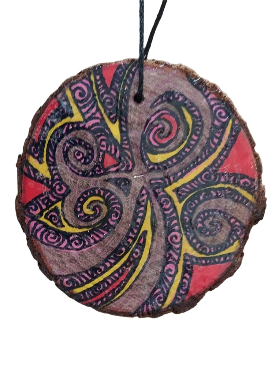 Double Sided Hand Painted Wood Ornament