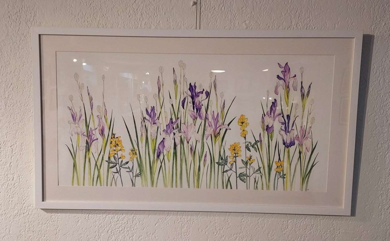 " Wet Meadow off Telephone Road " Watercolor Painting Print