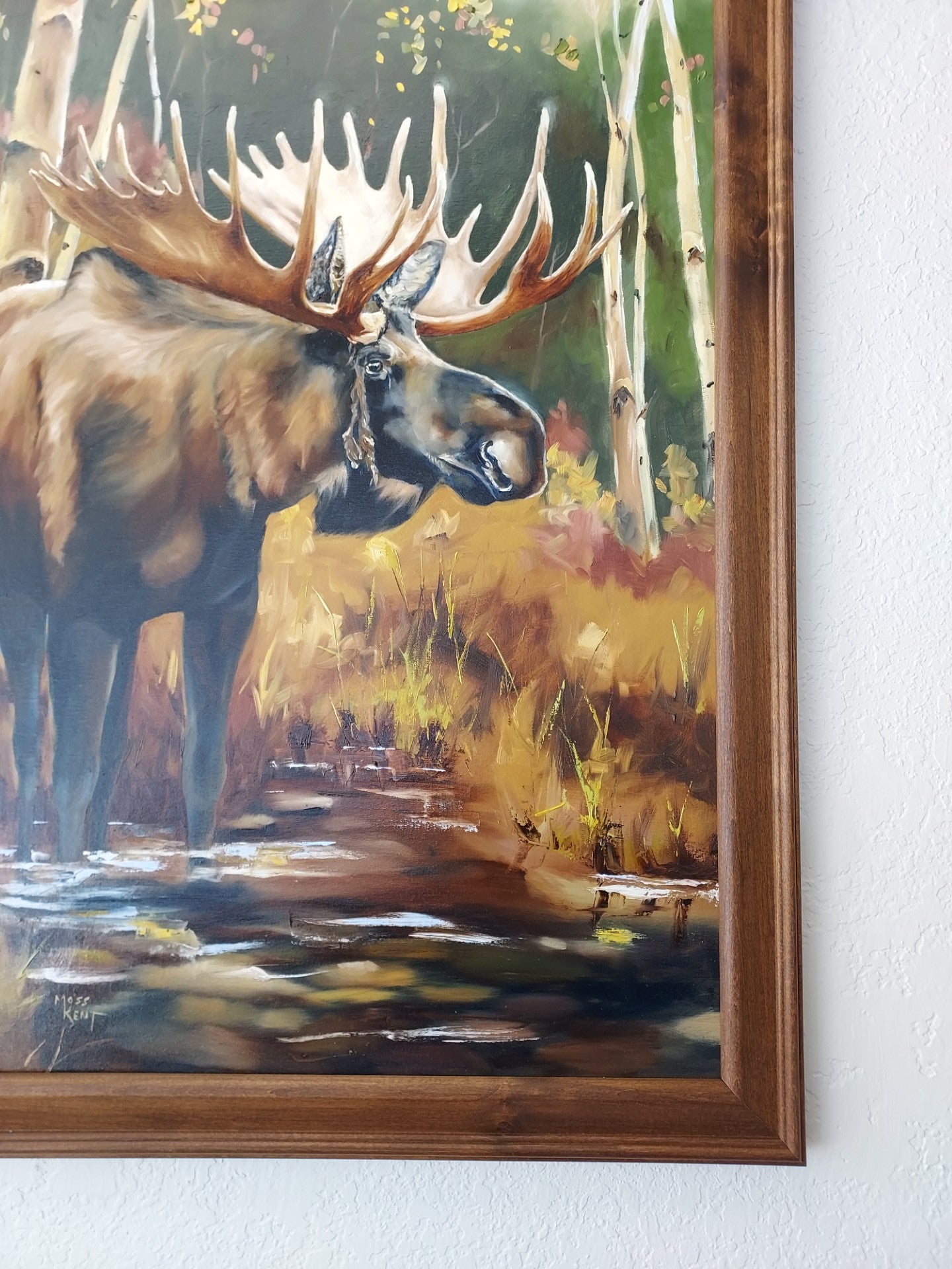 " Family is Everything " Moose Diptych Original Oil Painting