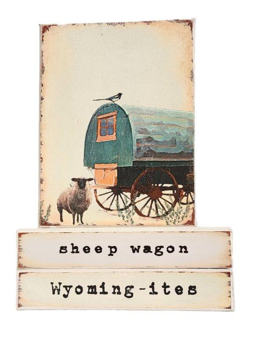" Sheep Wagon Wyoming-ites" Canvas Print