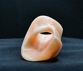 " Worry Stone #2 " Portuguese Pink Marble Abstract Sculpture