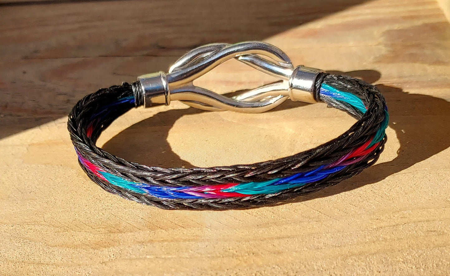 Infinity Clasp Hand Braided Horsehair Bracelet