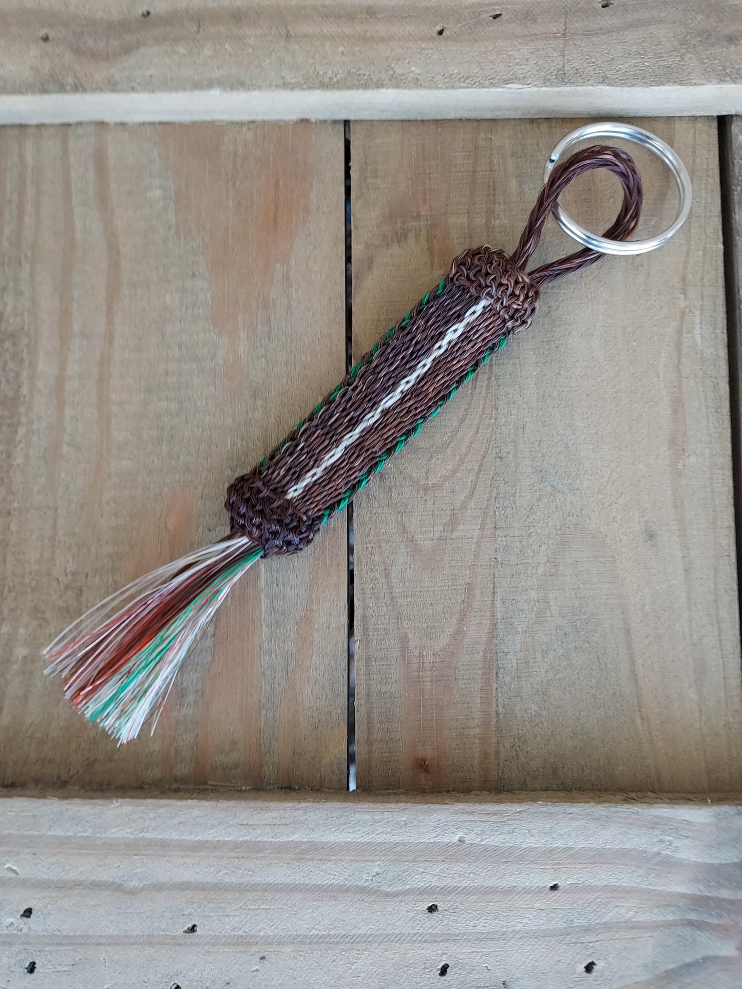 Keychain - Hitched Horsehair - Indian Paintbrush
