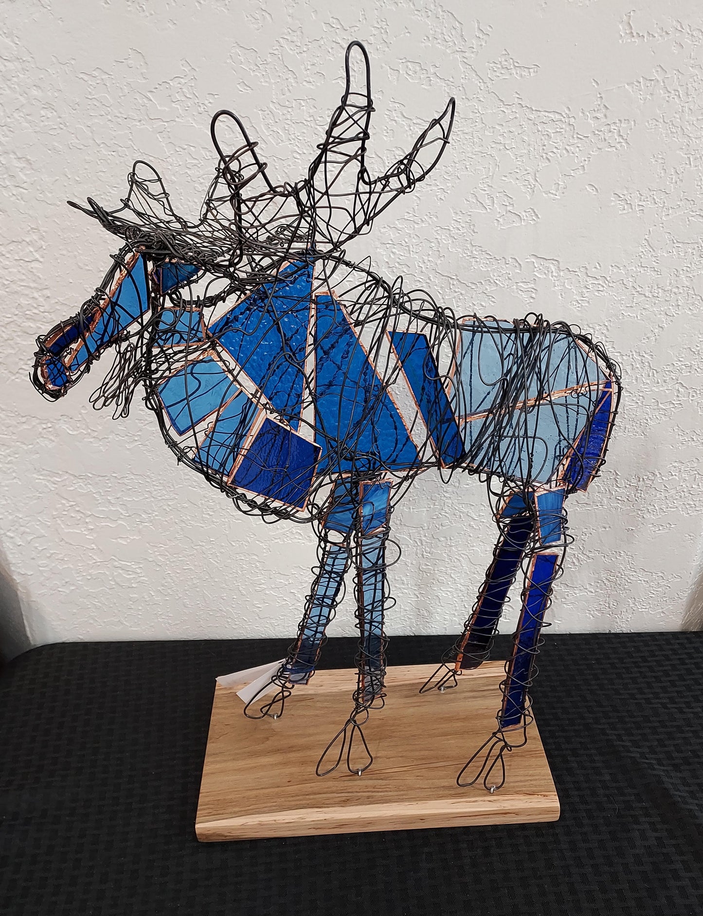Wire Sculpture Moose - "Bluezy the Moose"