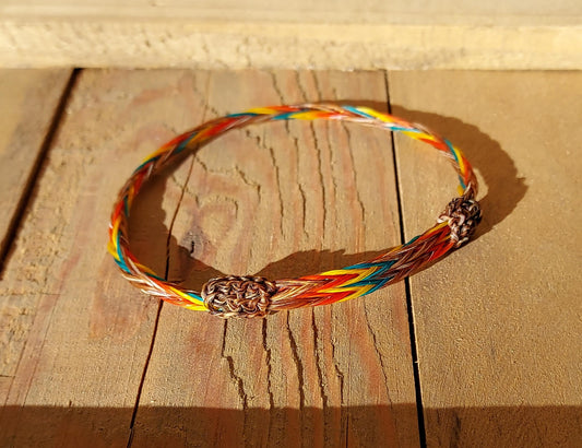 Hand Braided Horsehair Single Adjustable Bracelet