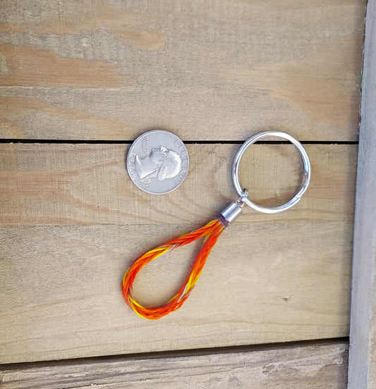 Key Chain - Single Loop Hand Braided Horsehair