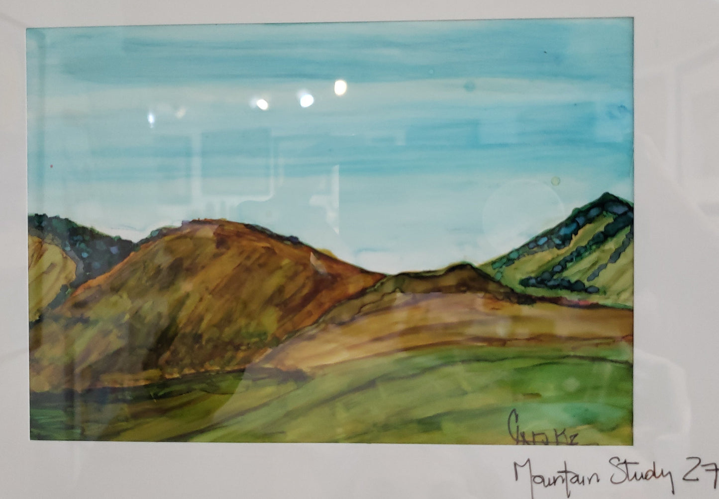 " Mountain Study #27 " Original Alcohol Ink