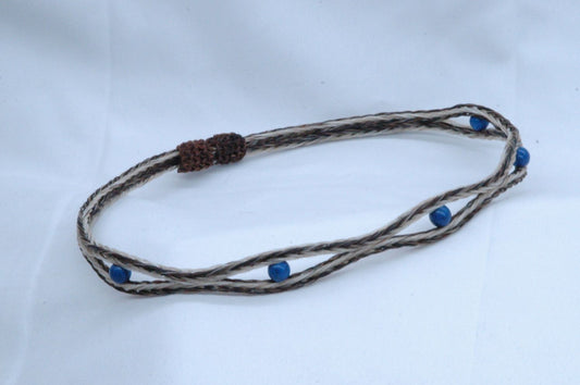 Boot Bracelet - Horsehair with Beads