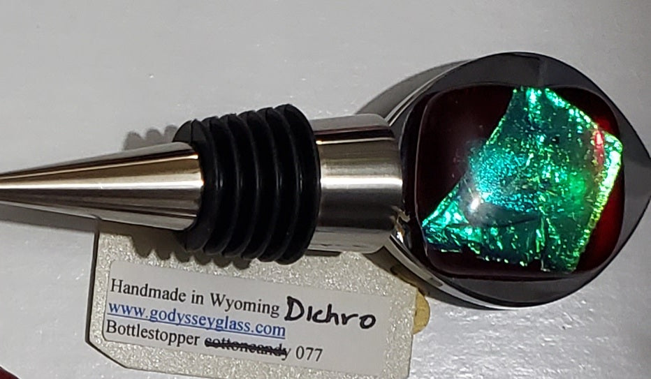 Dichroic Glass  Bottle Wine Stoppers