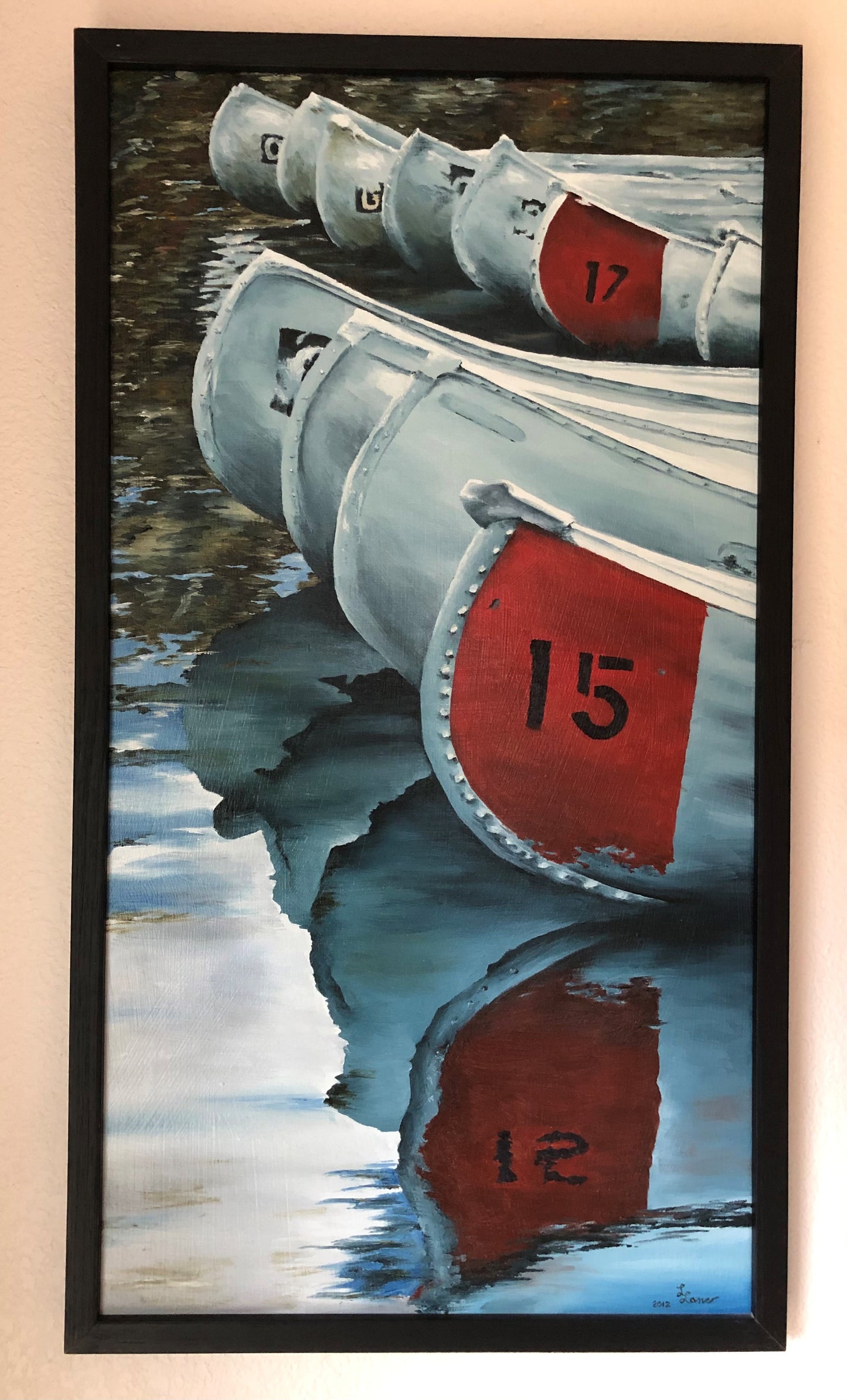 Canoes Original Oil On Canvas