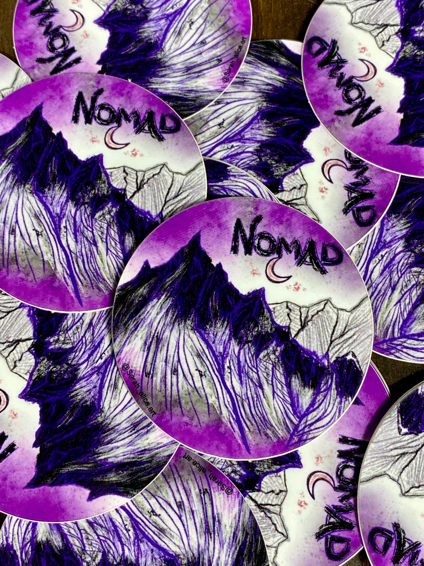 Small Vinyl Purple " Nomad " Sticker