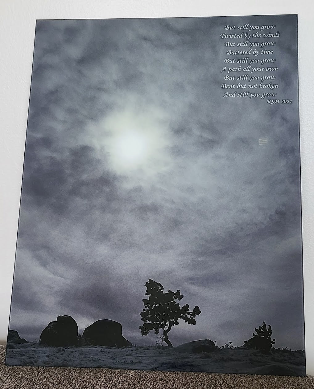 " Still You Grow " Glass Print