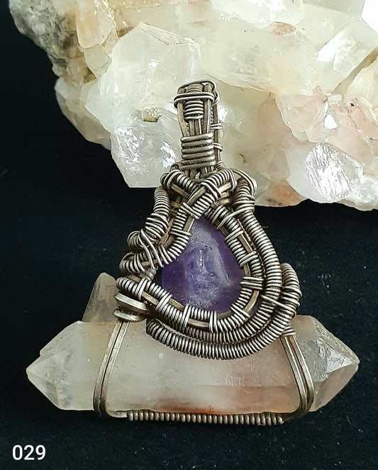 Necklace - Double Terminated Amethyst A-Frame