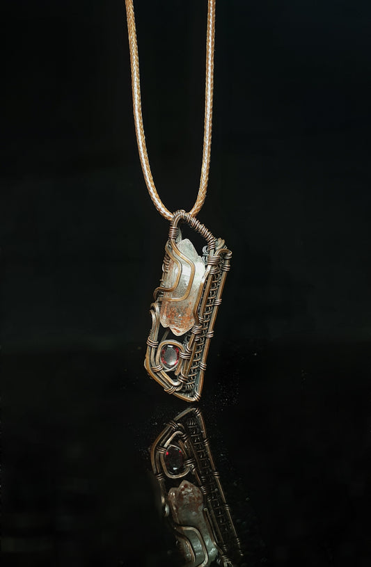 Necklace - Unique Double Terminated Crystal Heady Pendent