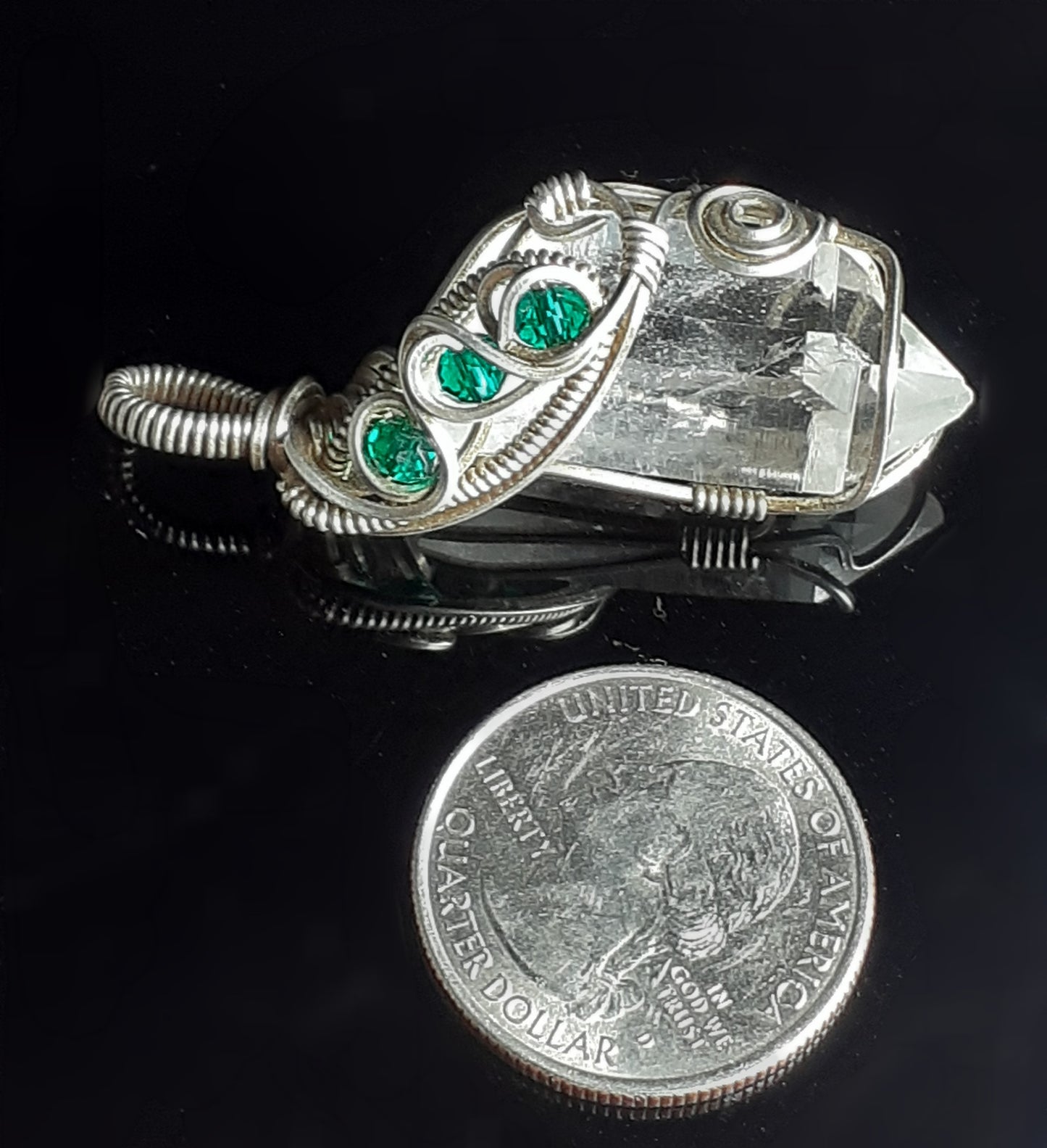 Clear Quartz Crystal Point Pendent