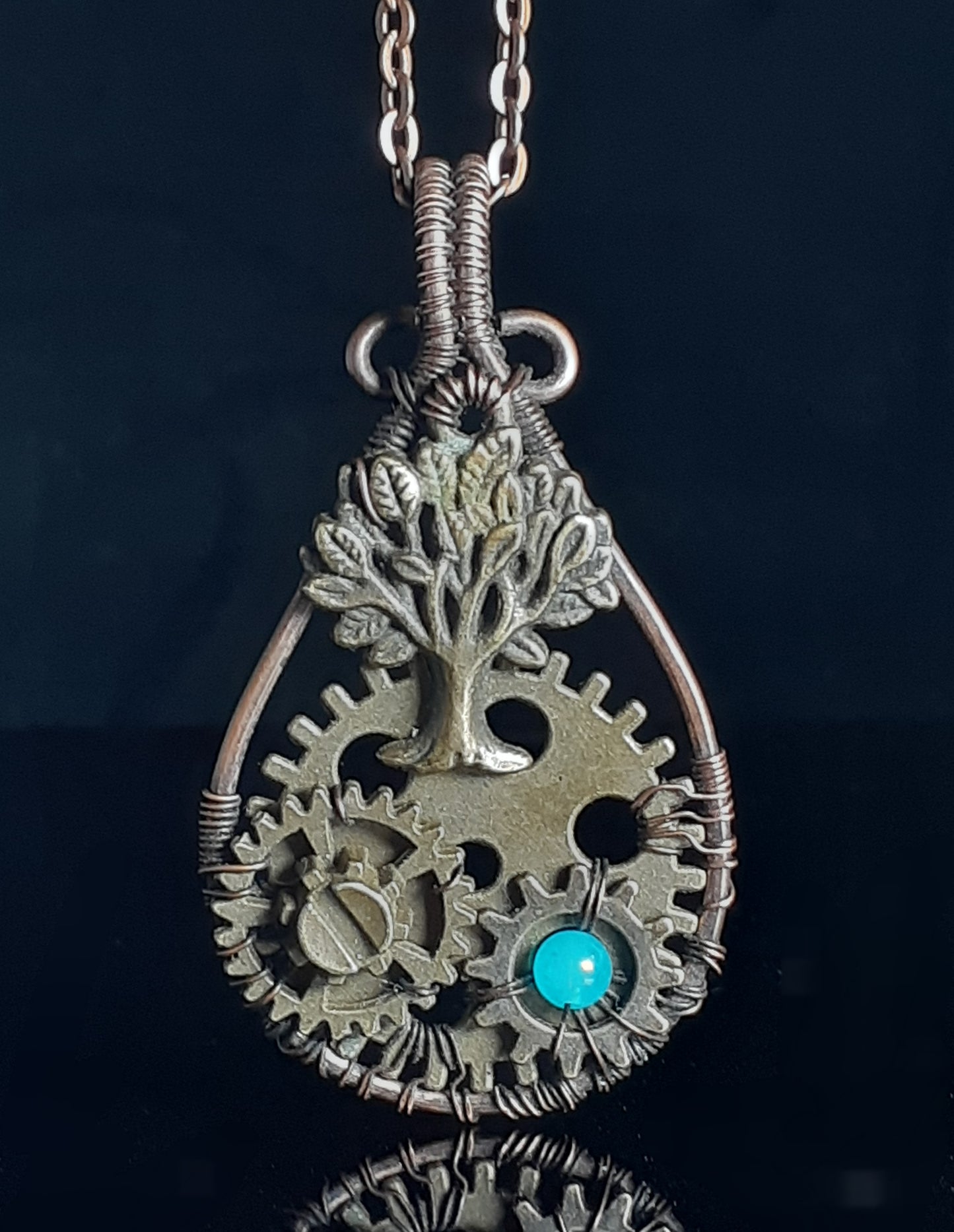Steampunk Tree Pendant