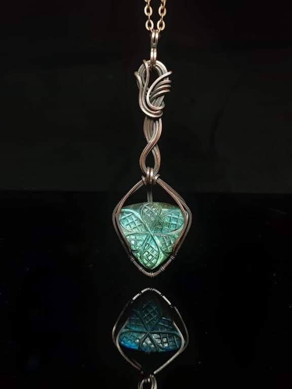 Carved Labradorite Pendant
