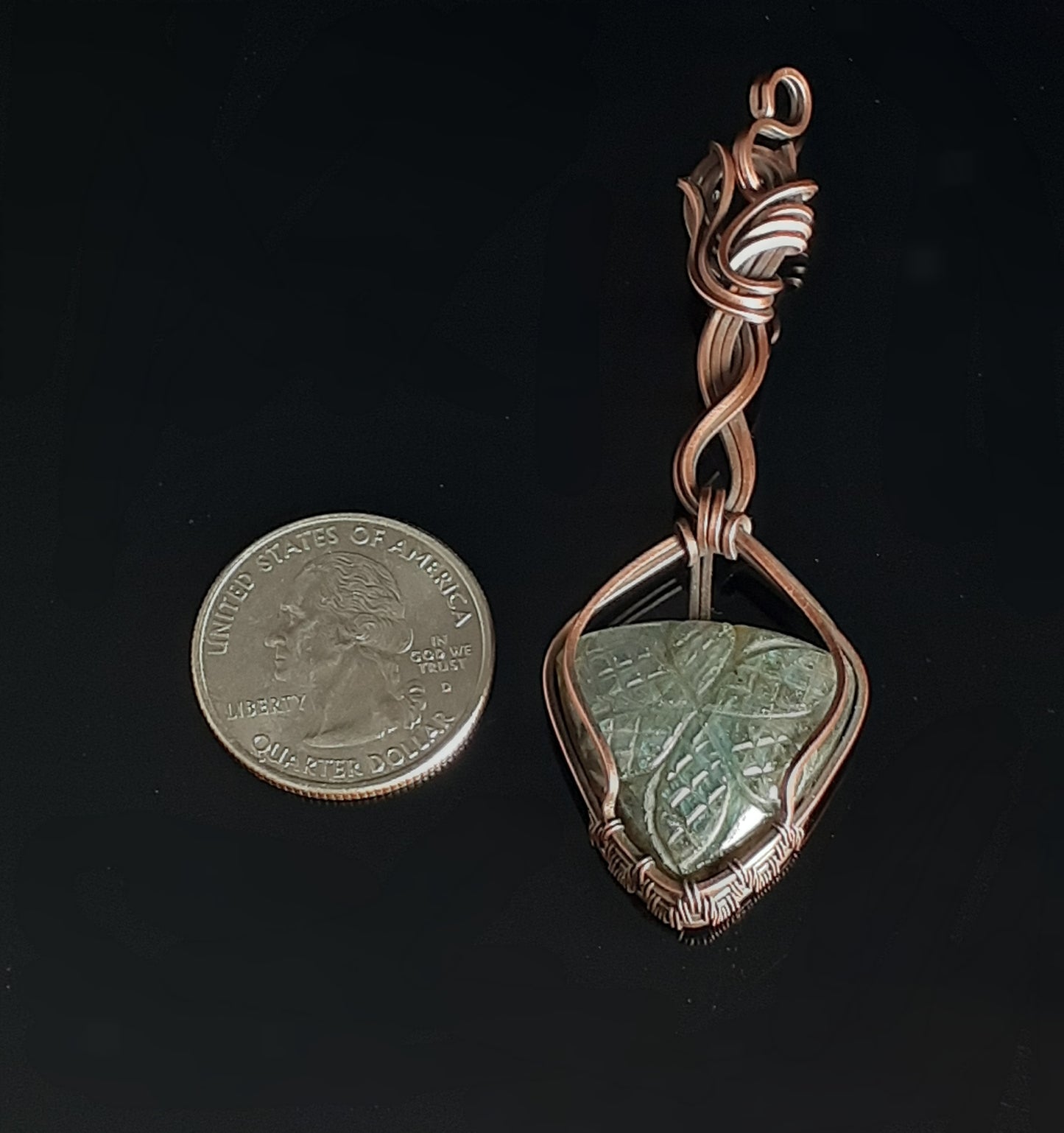 Carved Labradorite Pendant
