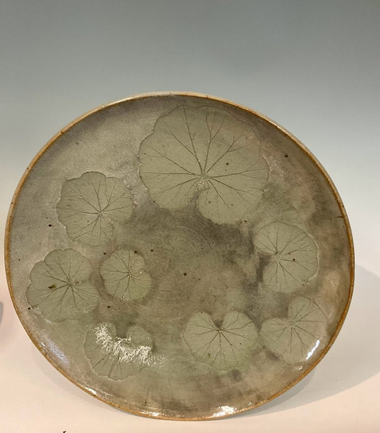 Geranium Leaves Stoneware Platter