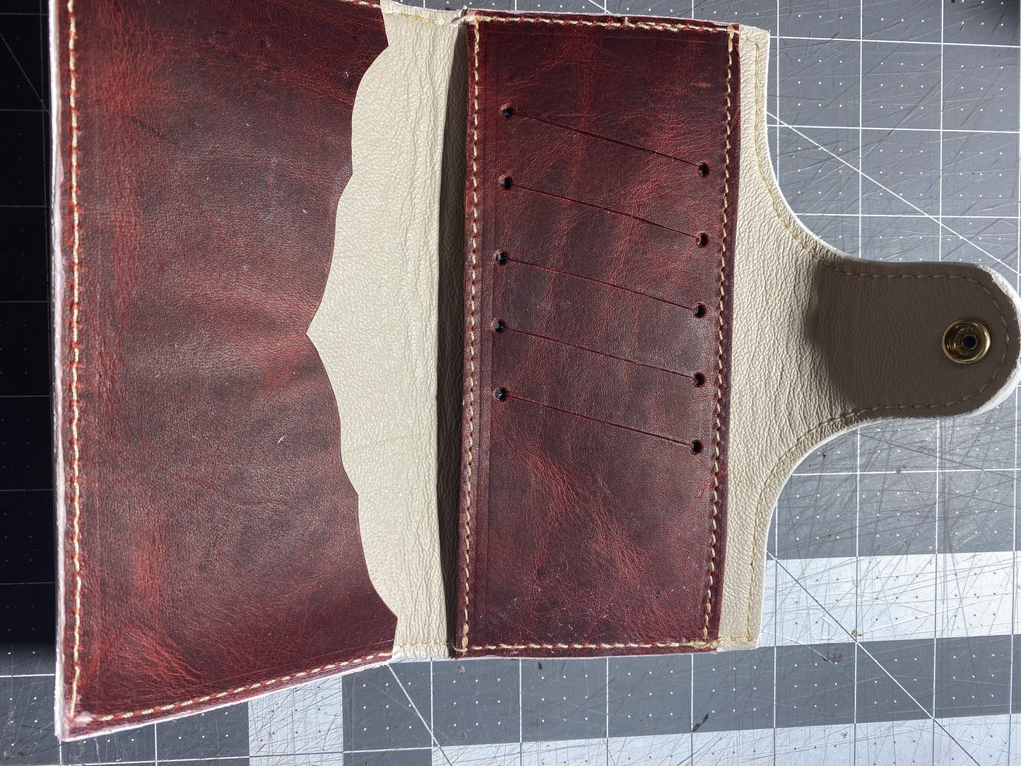 Hand Tooled Daffodil Leather Clutch