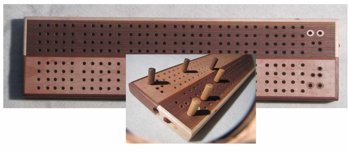 Handcrafted Wooden Cribbage Board