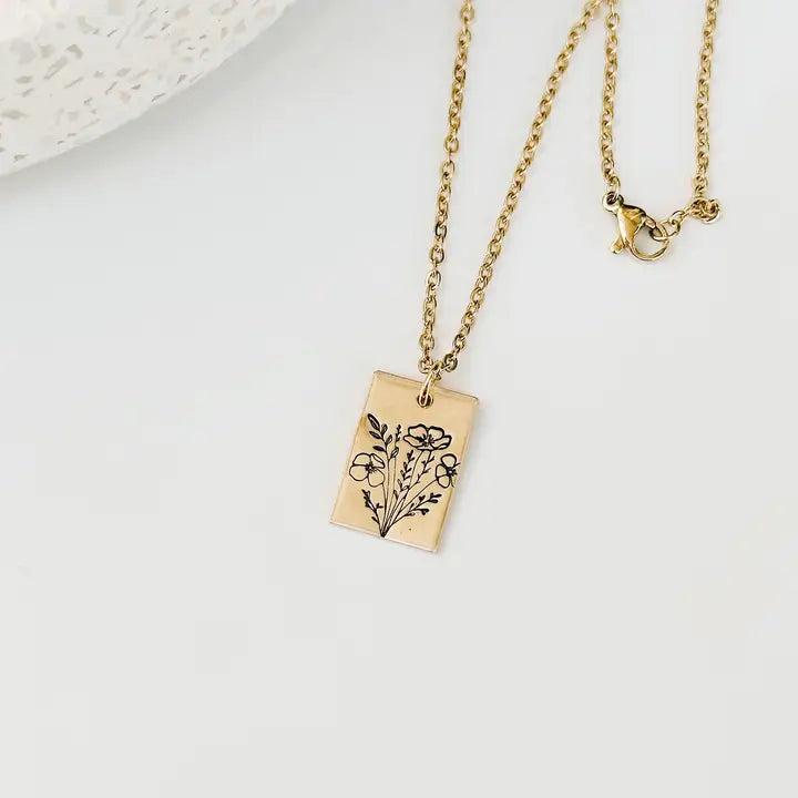 Necklace -Poppy Bouquet