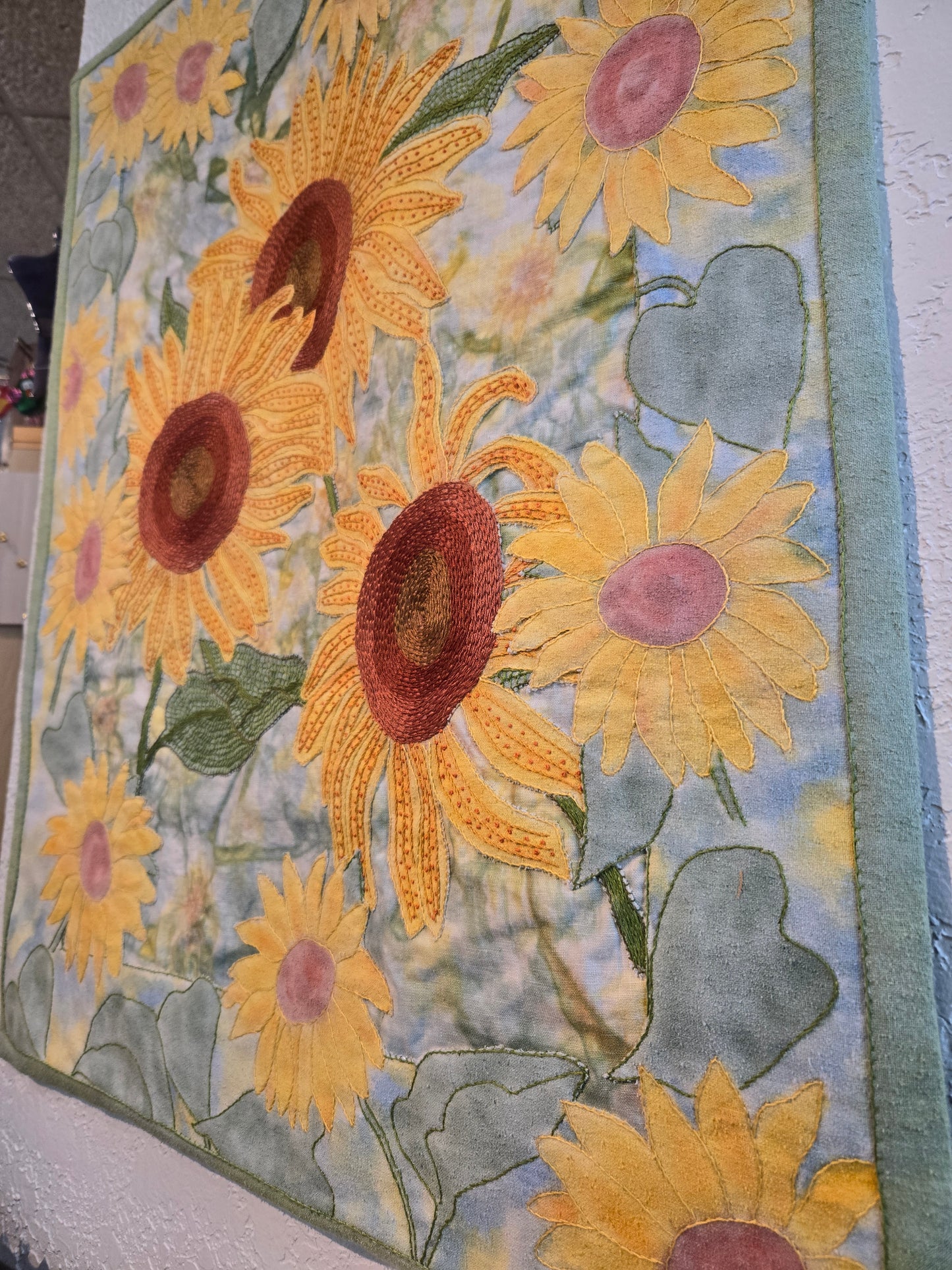 Wall Hanging Applique- Sunflowers