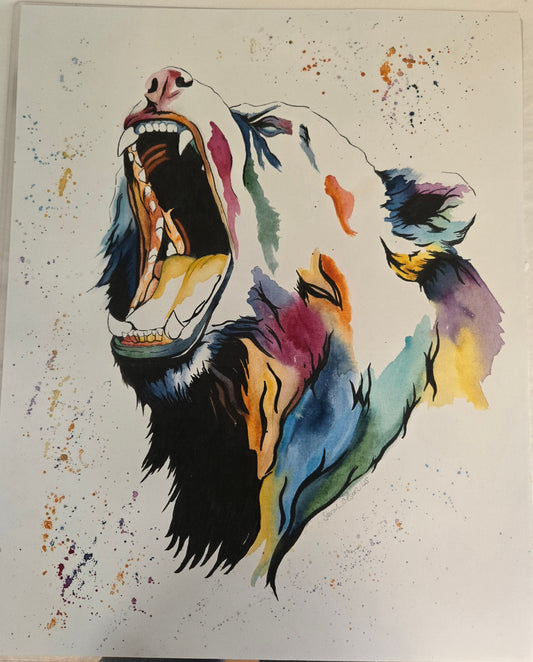 Bearly Mad - Watercolor Print