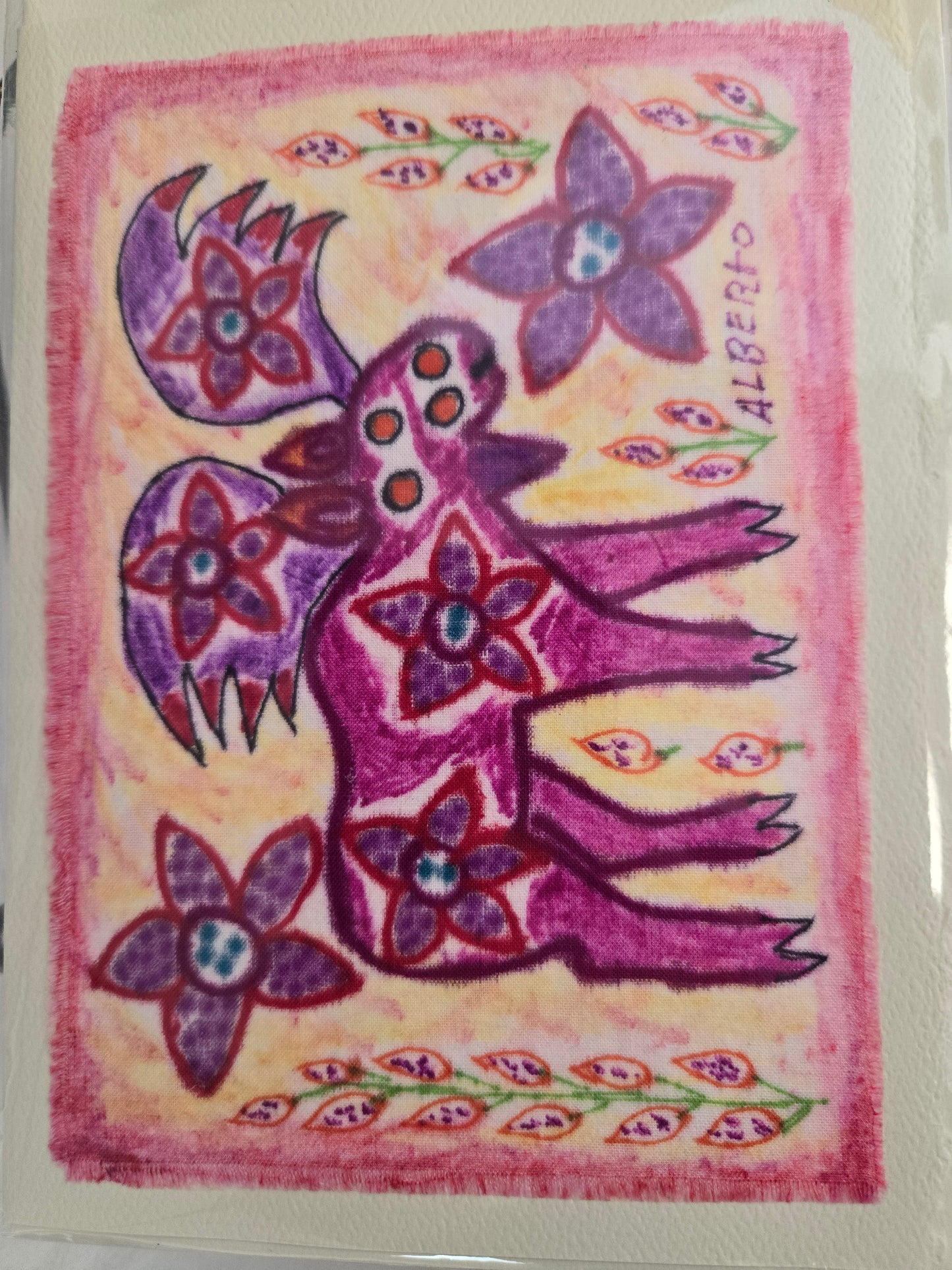 Fiber Art Card-Peruvian Art
