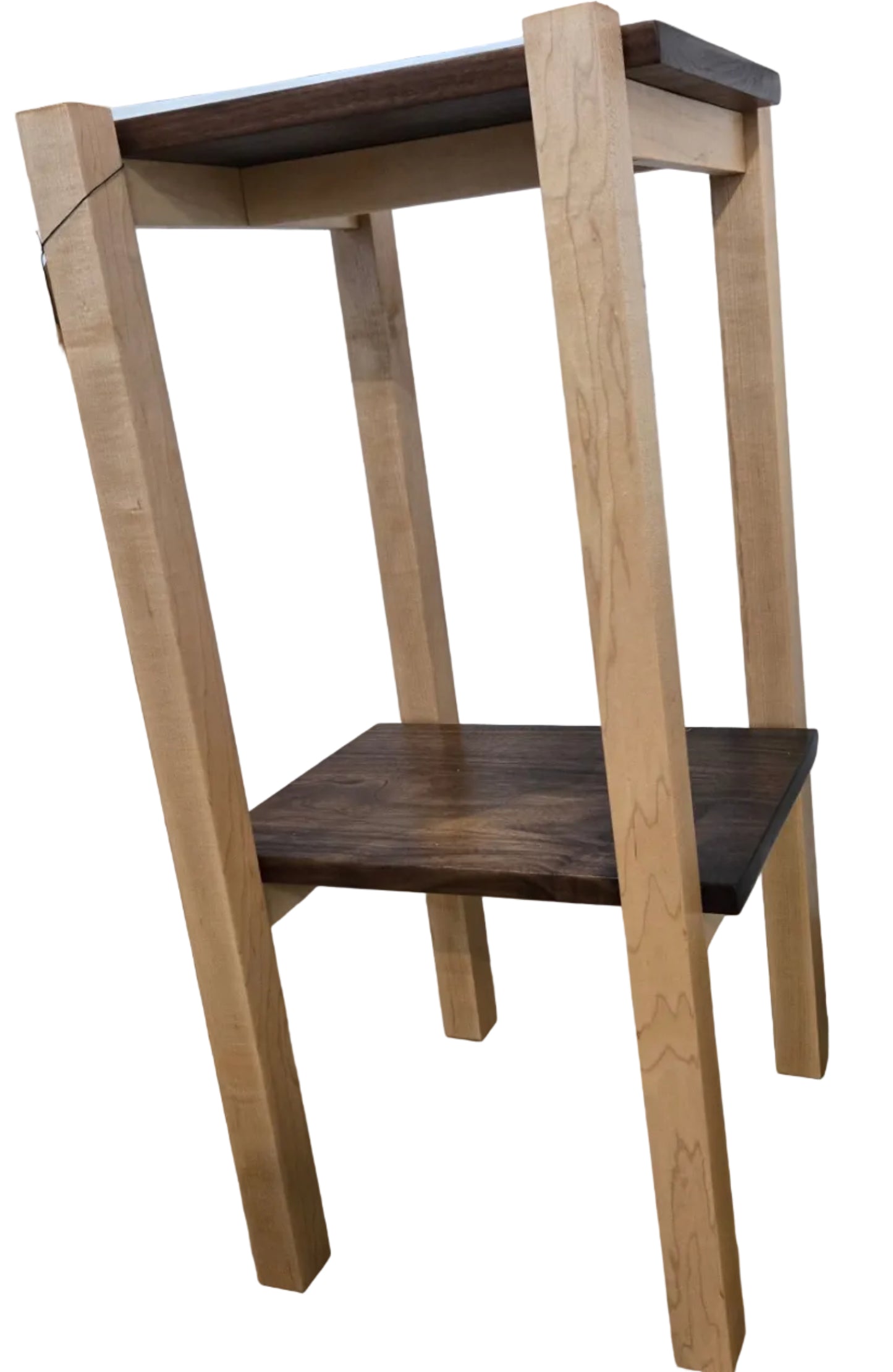 Telephone Table Maple and Walnut