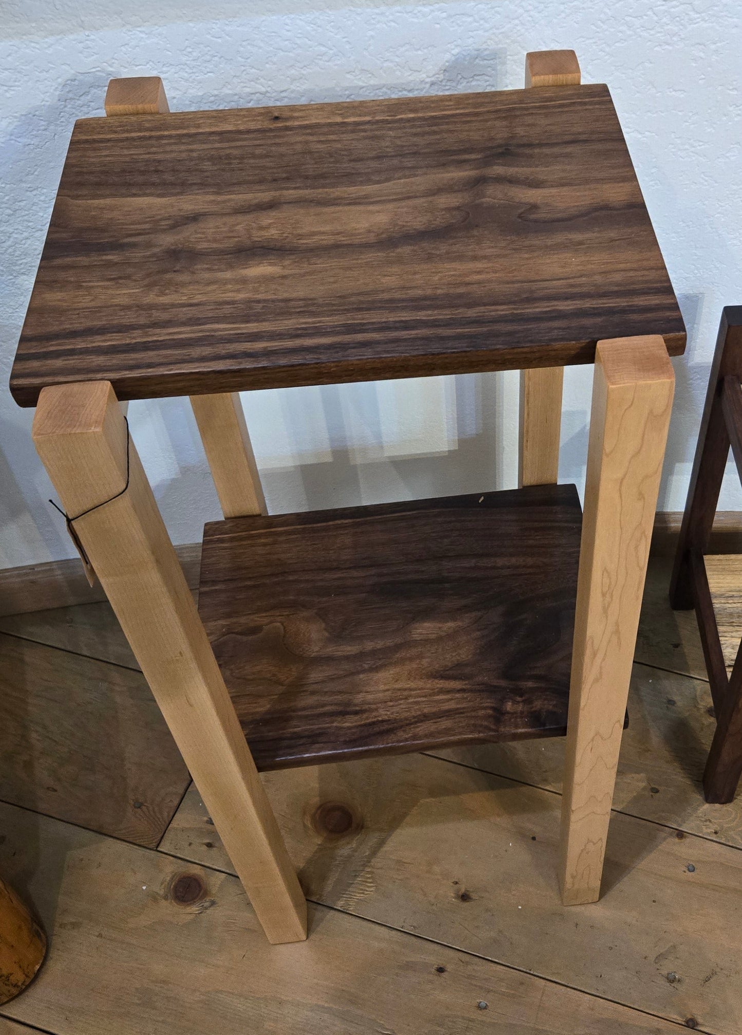 Telephone Table Maple and Walnut
