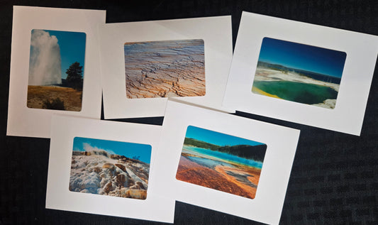 Greeting Card 5 Pack- Variety Yellowstone National Park Photos