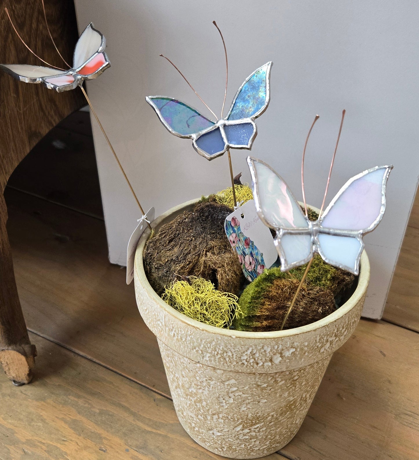 Stained Glass Plant Buddy- Butterfly