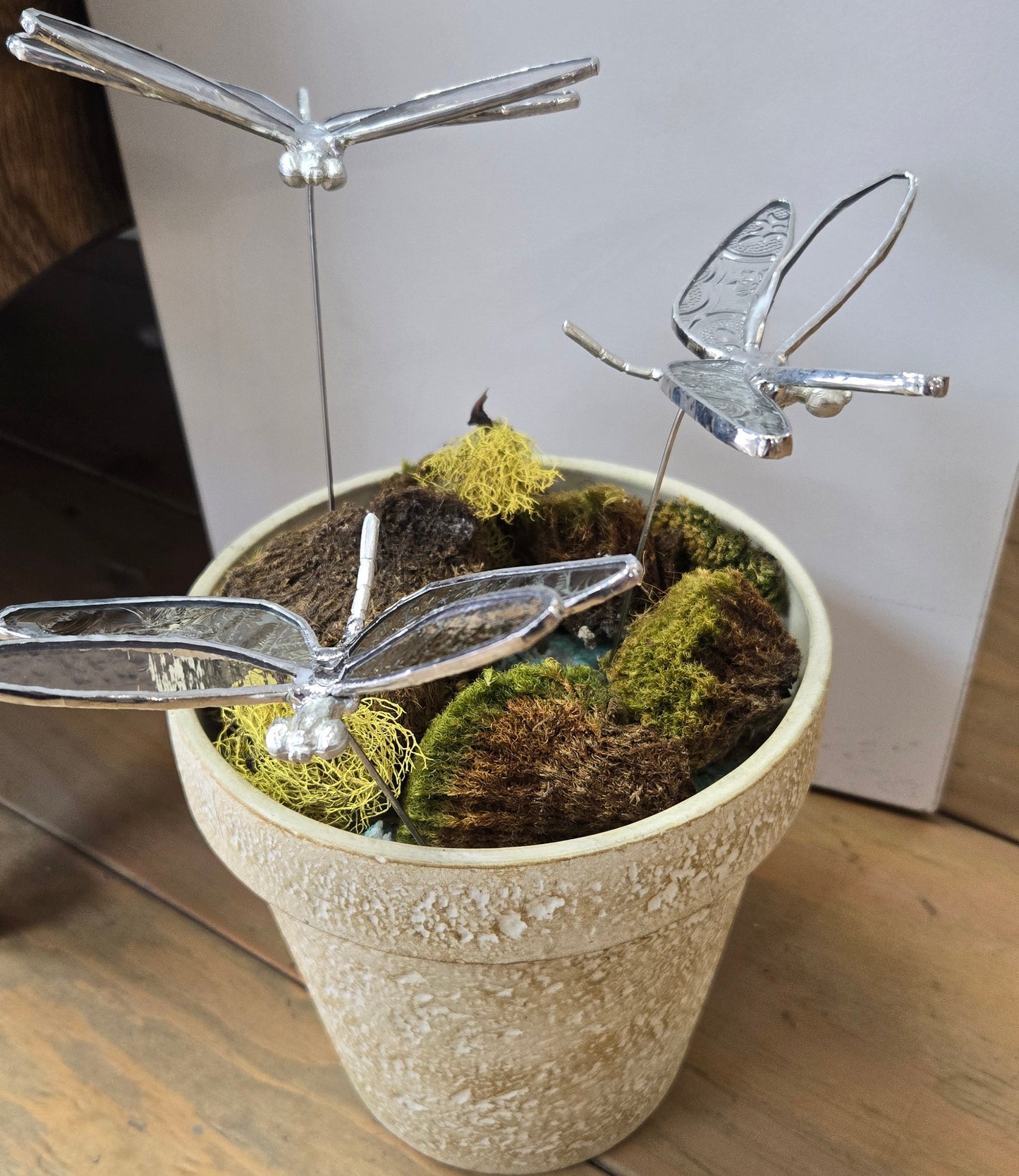 Stained Glass Plant Buddy- Dragonfly