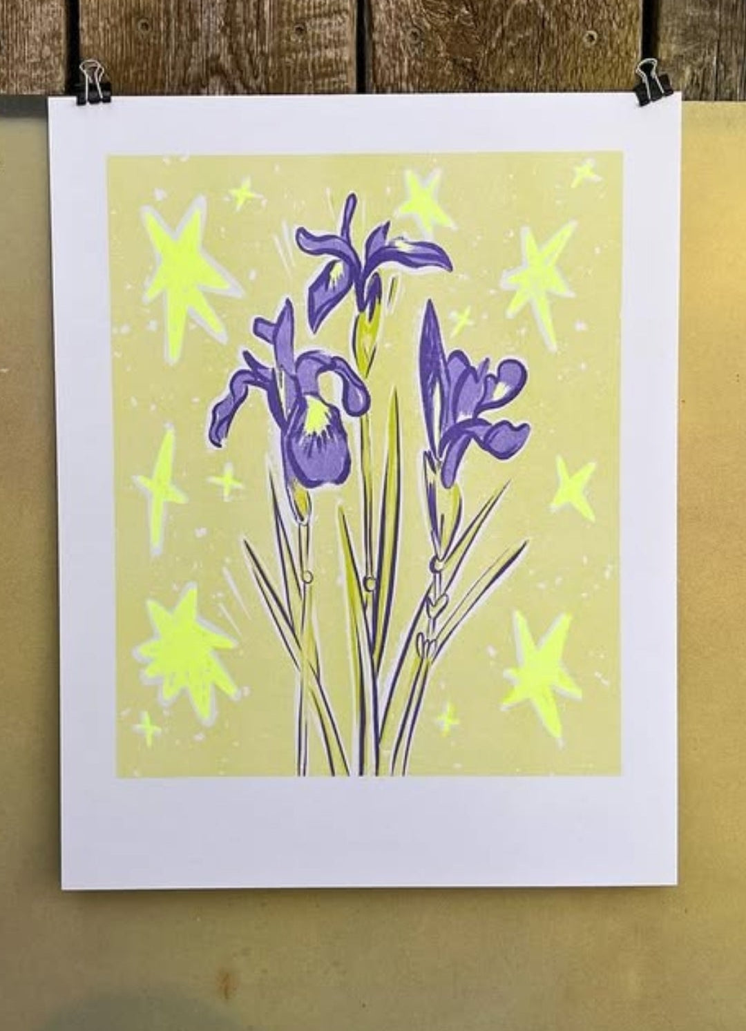 Risograph Print- Wild Iris