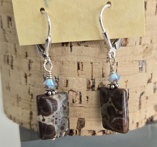 Earrings- Frog Eye Jasper