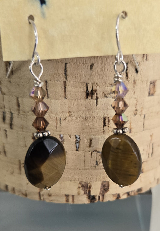 Earrings- Tiger's Eye Ovals