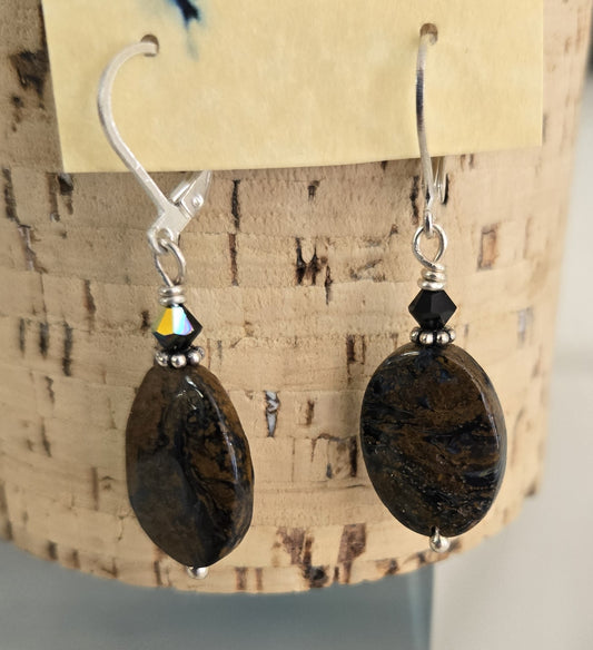Earrings- Pietersite Oval