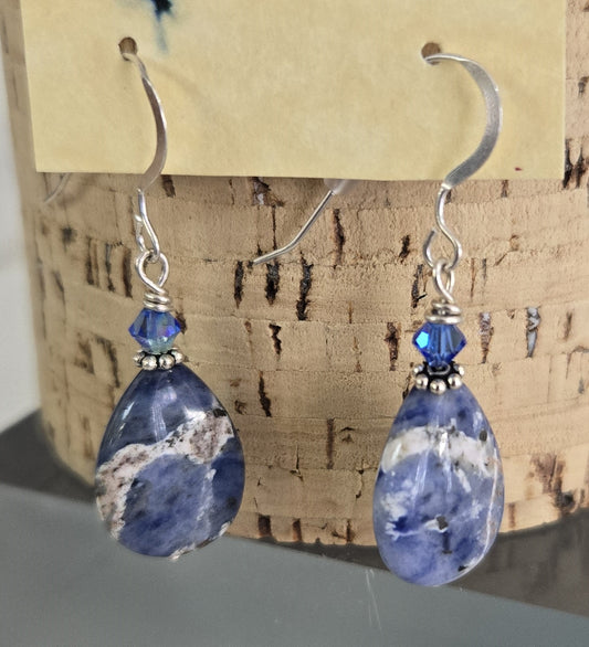 Earrings- Blue Sodalite