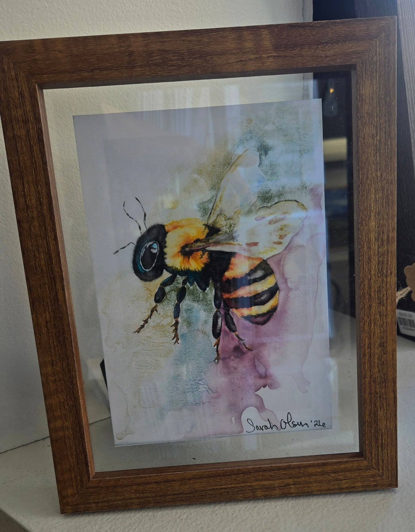 Watercolor Print- "Bee Colorful"
