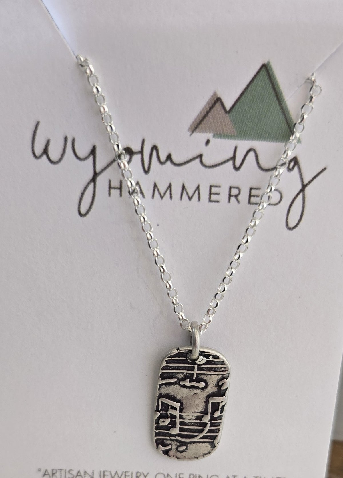 Necklace - Fine Silver Tiny Musical Notes Pendant