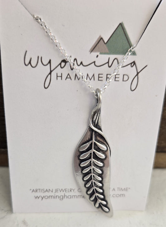 Necklace - Fern Leaf Silver Pendant