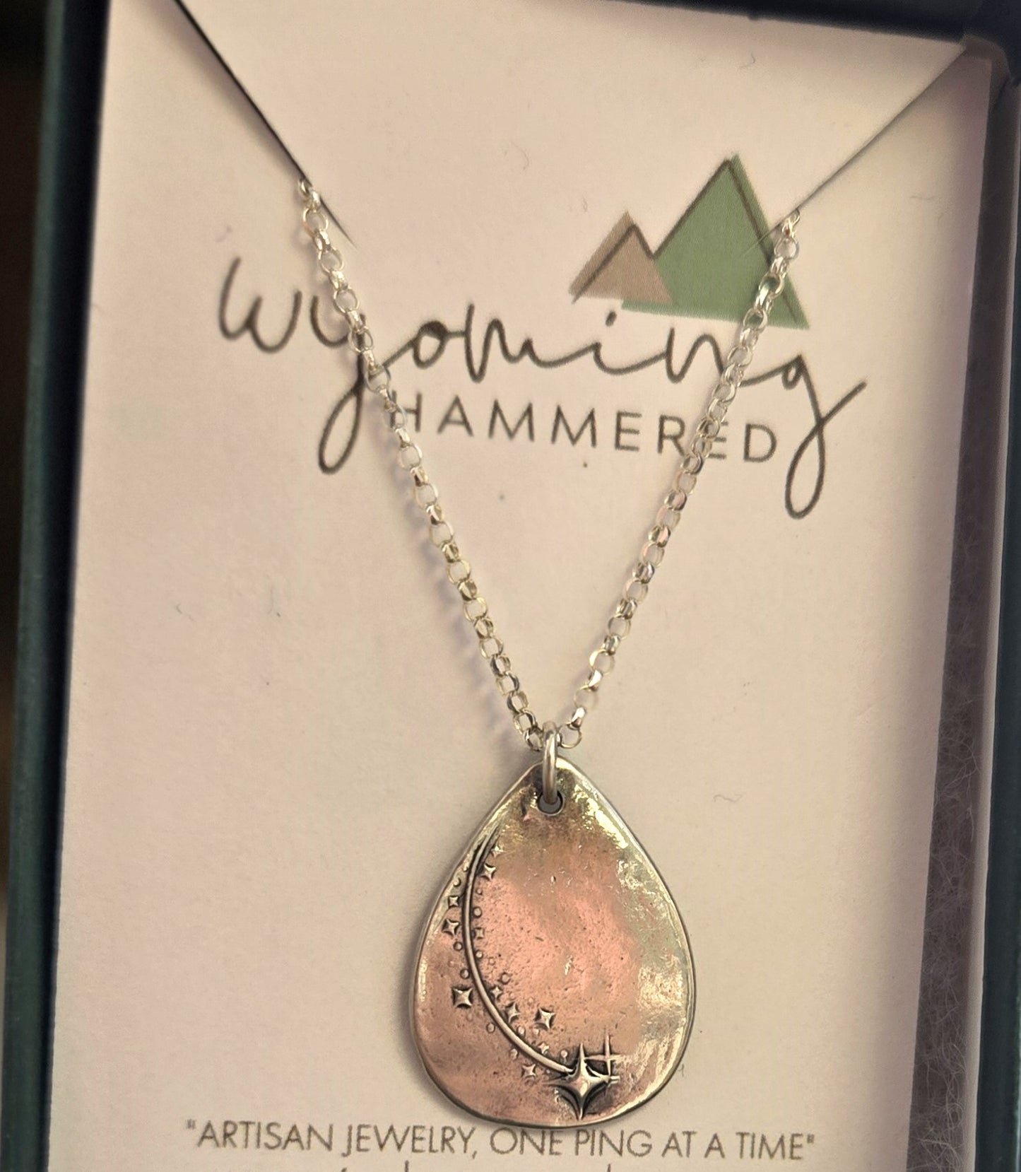 Necklace - Falling Star Tear Drop Pendant
