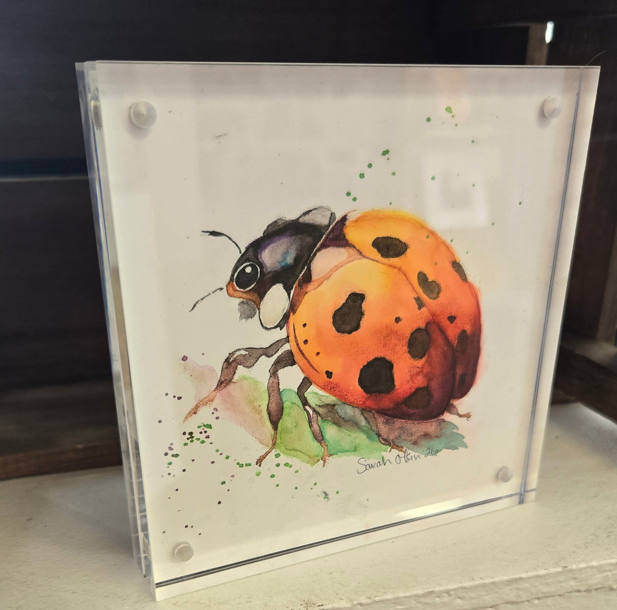 Watercolor Print- "Ladybug"