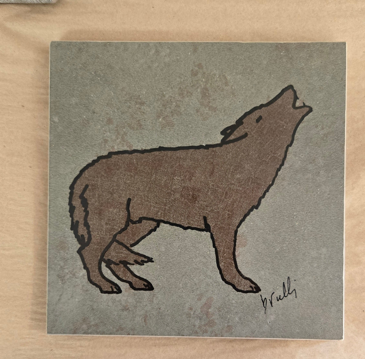 Trivet - Howling Wolf