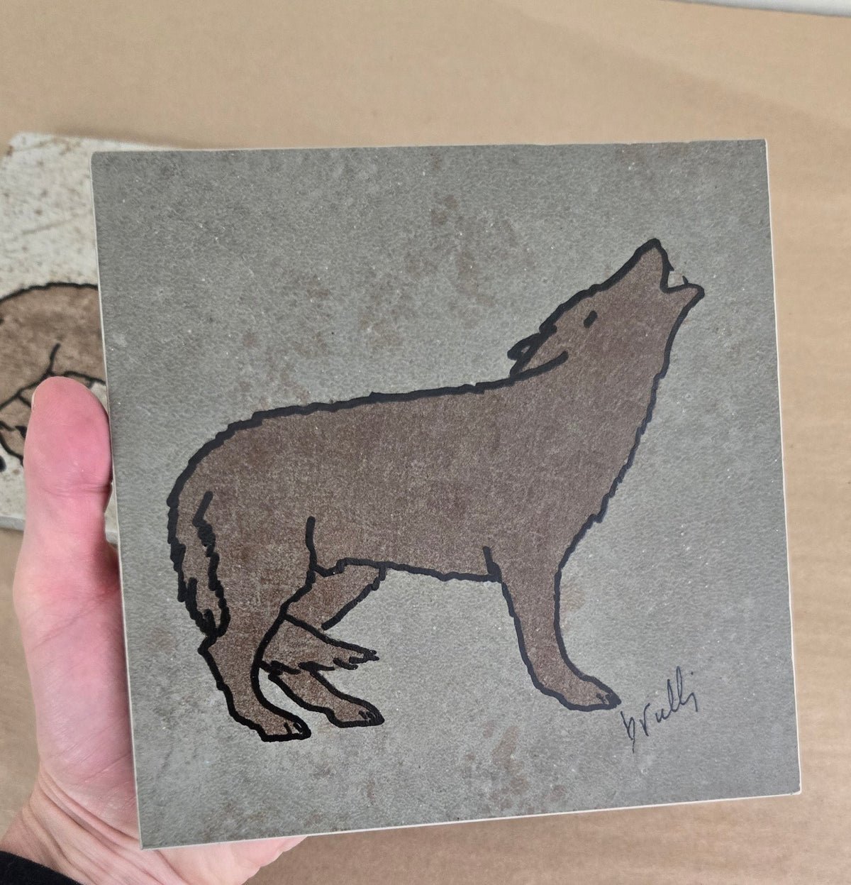 Trivet - Howling Wolf