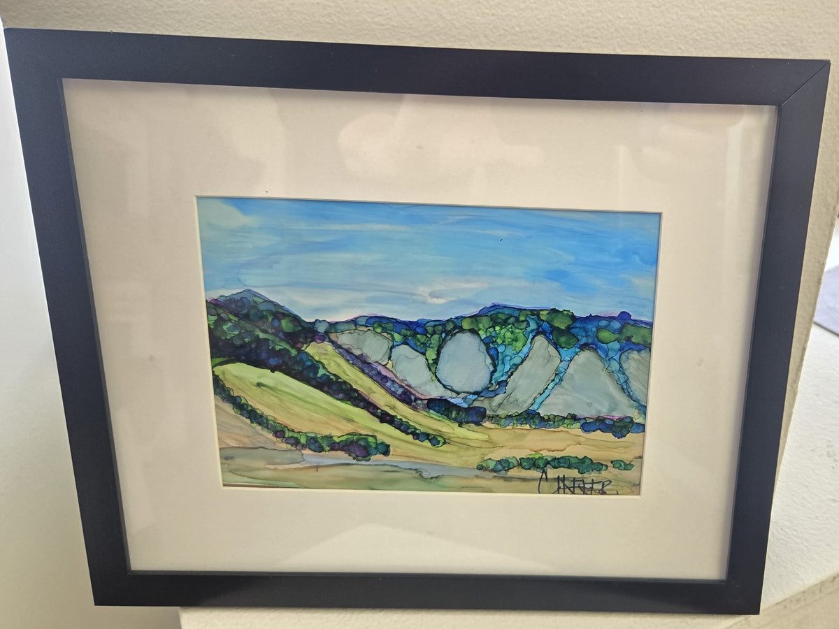 Original Alcohol Ink Painting- "Deer Wood Canyon "