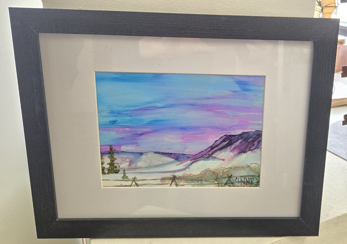 Alcohol Ink - View In Winter
