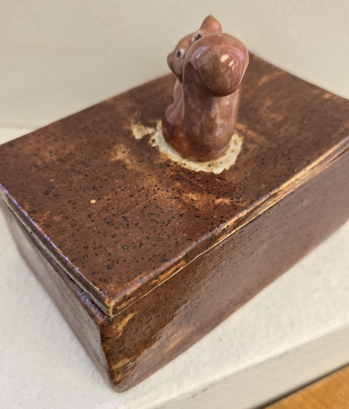 Trinket/Jewelry Box - Slab Built -Squirrel