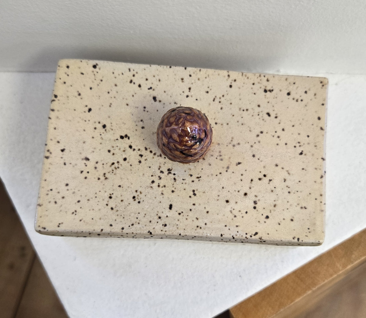 Trinket/Jewelry Box - Slab Built - Pine Cone